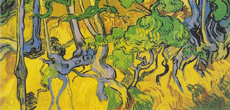 Vincent Van Gogh Tree roots and tree trunks Germany oil painting art